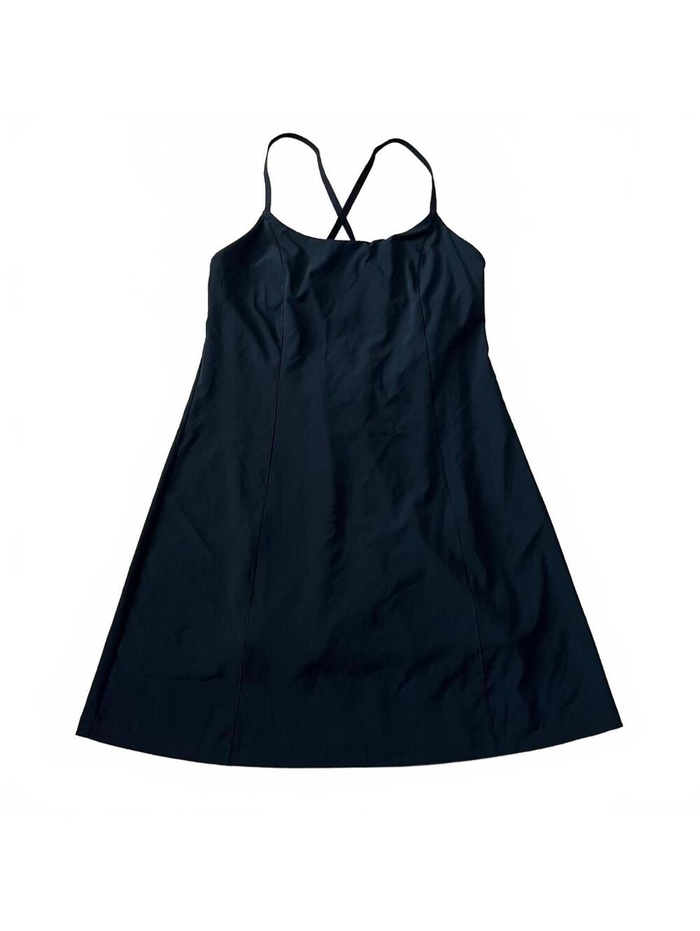 Offline By Aerie Real Me Exercise Dress Lined Black Size Small